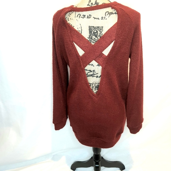 New Fashion Nova Women's Caged Back Sweater Small - Picture 3 of 9